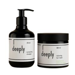 Набір deeply DUO шампунь normalizing та маска restoring для жирного волосся та шкіри голови 300/250 мл