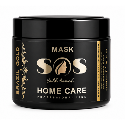 Маска для відновлення освітленого волосся Brazil Gold Home Care Silk Touch Sos Mask 300 мл