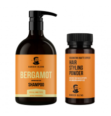 Набір шампунь та пудра Hair Styling Set Barber Blend щоденний догляд для чоловіків за волоссям, 500/25 мл