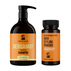 Набір шампунь та пудра Hair Styling Set Barber Blend щоденний догляд для чоловіків за волоссям, 500/25 мл
