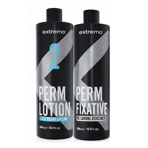 Набір для біозавивки Extremo Perm (Lotion 2 + Fixative) рідина та фіксатор для дуже пошкодженого волосся (EX112), 100+200 мл (розлив)