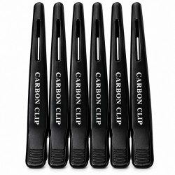 Набір затискачів Beauty Tools Carbon CLIP для волосся 6 шт, чорні