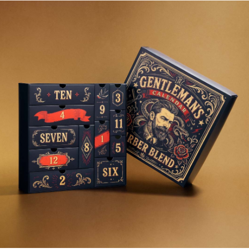 Подарунковий чоловічый набір адвент календар Gentleman’s Calendar Barber Blend, 12 засобів