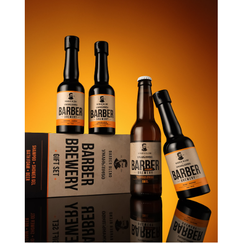Подарунковий набір BARBER BREWERY для справжніх чоловіків 330/3х230 мл