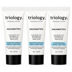 Пробний набір Triology Aquamatrix TRIO для глибокого зволоження волосся шампунь, бальзам і маска, 3х30 мл