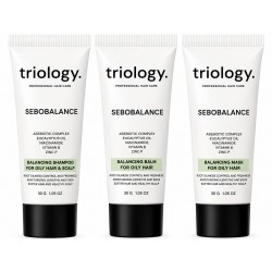 Пробний набір Triology Sebobalance Try Set для жирного та комбінованого волосся (шампунь, бальзам, маска), 3×30 мл