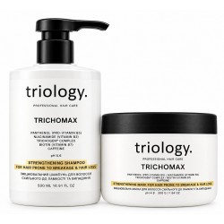 Зміцнювальний набір Triology Trichomax DUO шампунь і маска для запобігання ламкості і випадіння волосся, 500+330 мл