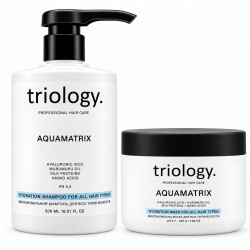 Зволожувальний набір Triology AquaMatrix DUO шампунь і маска для гладкості та м’якості волосся, 500+330 мл
